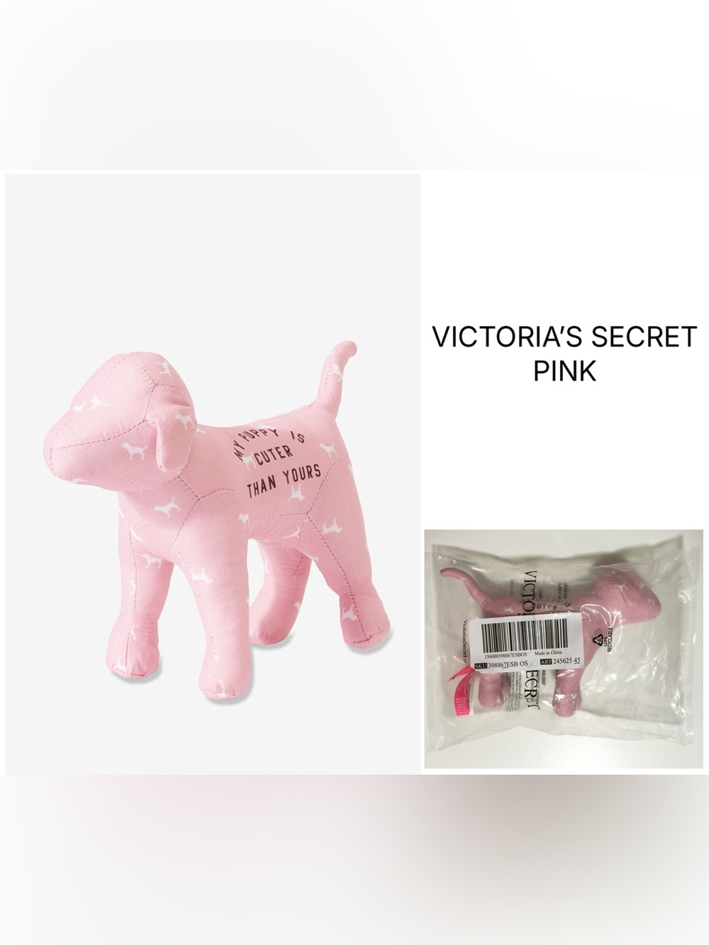 VICTORIA’S SECRET PINK - NWT - MINI PINK DOG 2019 LIMITED EDITION - MY PUPPY